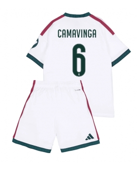 Billige Fotballdrakt Real Madrid Eduardo Camavinga #6 Replika Hjemmedraktsett Barn 2026-27 Kortermet (med bukser)
